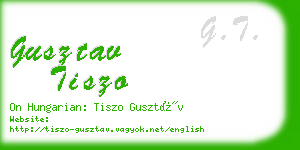 gusztav tiszo business card